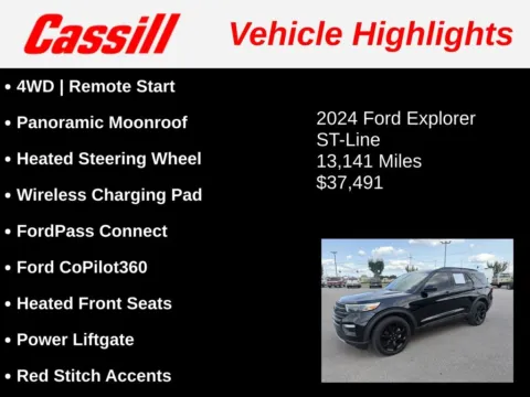 Another view of 2024 Ford Explorer ST-Line for sale in Cedar Rapids, IA at Cassill Motors