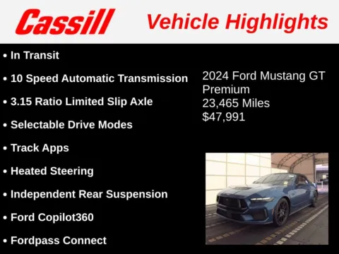Another view of 2024 Ford Mustang GT Premium for sale in Cedar Rapids, IA at Cassill Motors
