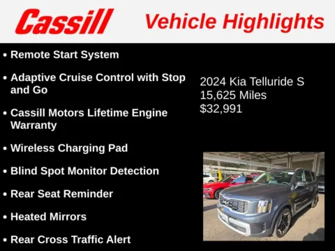Another view of 2024 Kia Telluride S for sale in Cedar Rapids, IA at Cassill Motors