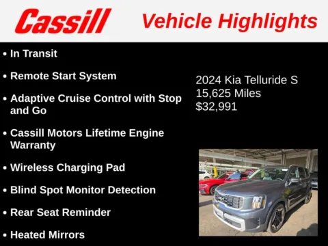 Another view of 2024 Kia Telluride S for sale in Cedar Rapids, IA at Cassill Motors