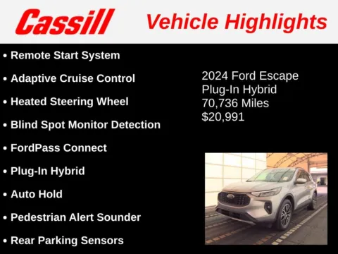 Another view of 2024 Ford Escape Plug-In Hybrid for sale in Cedar Rapids, IA at Cassill Motors