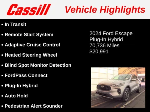 Another view of 2024 Ford Escape Plug-In Hybrid for sale in Cedar Rapids, IA at Cassill Motors