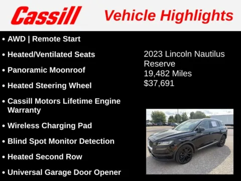 Another view of 2023 Lincoln Nautilus Reserve for sale in Cedar Rapids, IA at Cassill Motors