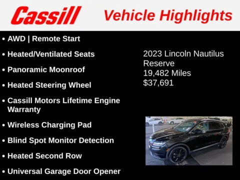 Another view of 2023 Lincoln Nautilus Reserve for sale in Cedar Rapids, IA at Cassill Motors