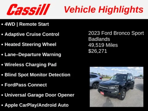 Another view of 2023 Ford Bronco Sport Badlands for sale in Cedar Rapids, IA at Cassill Motors