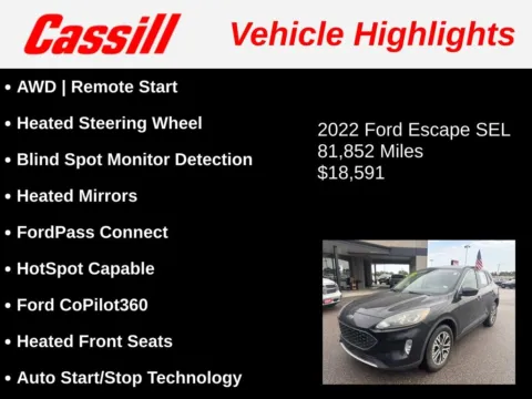 Another view of 2022 Ford Escape SEL for sale in Cedar Rapids, IA at Cassill Motors