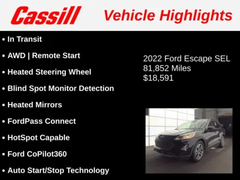 Another view of 2022 Ford Escape SEL for sale in Cedar Rapids, IA at Cassill Motors