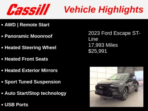 Another view of 2023 Ford Escape ST-Line for sale in Cedar Rapids, IA at Cassill Motors