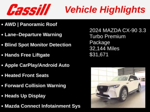 Another view of 2024 Mazda CX-90 3.3 Turbo Premium for sale in Cedar Rapids, IA at Cassill Motors