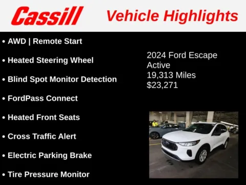 Another view of 2024 Ford Escape Active for sale in Cedar Rapids, IA at Cassill Motors