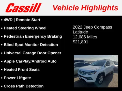 Another view of 2022 Jeep Compass Latitude for sale in Cedar Rapids, IA at Cassill Motors