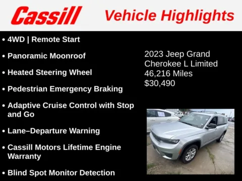 Another view of 2023 Jeep Grand Cherokee L Limited for sale in Cedar Rapids, IA at Cassill Motors