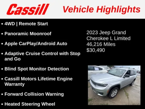 Another view of 2023 Jeep Grand Cherokee L Limited for sale in Cedar Rapids, IA at Cassill Motors