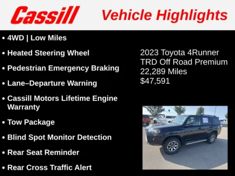 Another view of 2023 Toyota 4Runner TRD Off-Road Premium for sale in Cedar Rapids, IA at Cassill Motors