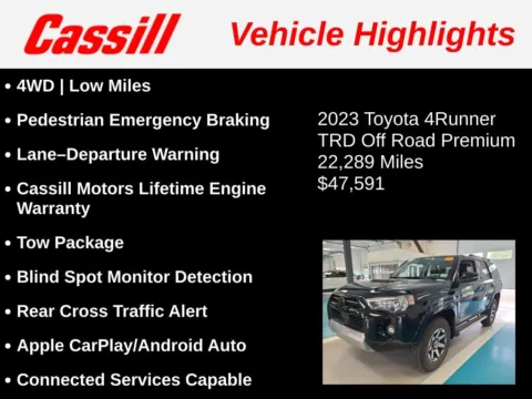 Another view of 2023 Toyota 4Runner TRD Off-Road Premium for sale in Cedar Rapids, IA at Cassill Motors
