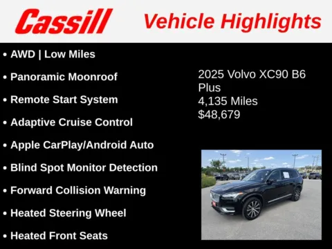 Another view of 2025 Volvo XC90 B6 Plus 7-Seater for sale in Cedar Rapids, IA at Cassill Motors