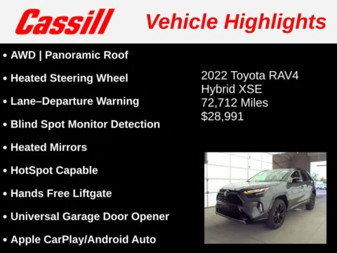 Another view of 2022 Toyota RAV4 Hybrid XSE for sale in Cedar Rapids, IA at Cassill Motors