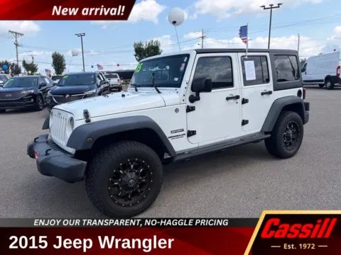 White 2015 Jeep Wrangler Unlimited Sport for sale in Cedar Rapids, IA
