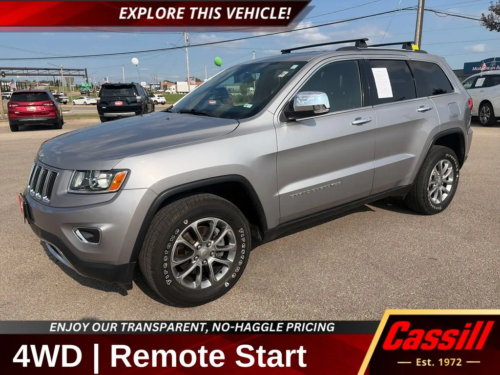 Silver 2014 Jeep Grand Cherokee Limited for sale in Cedar Rapids, IA