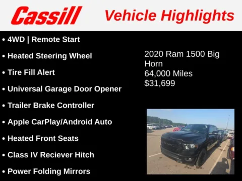 Another view of 2020 Ram 1500 Big Horn/Lone Star for sale in Cedar Rapids, IA at Cassill Motors