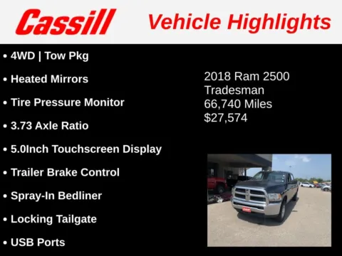Another view of 2018 Ram 2500 Tradesman for sale in Cedar Rapids, IA at Cassill Motors