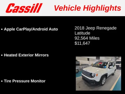 Another view of 2018 Jeep Renegade Latitude for sale in Cedar Rapids, IA at Cassill Motors