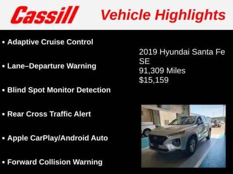 Another view of 2019 Hyundai Santa Fe SE for sale in Cedar Rapids, IA at Cassill Motors