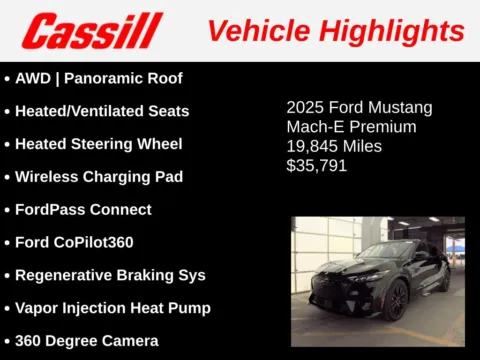Another view of 2025 Ford Mustang Mach-E Premium for sale in Cedar Rapids, IA at Cassill Motors