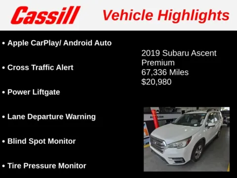 Another view of 2019 Subaru Ascent Premium for sale in Cedar Rapids, IA at Cassill Motors