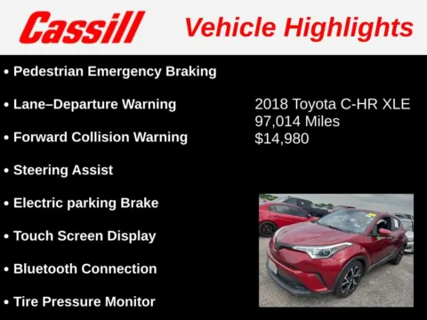 Another view of 2018 Toyota C-HR XLE for sale in Cedar Rapids, IA at Cassill Motors