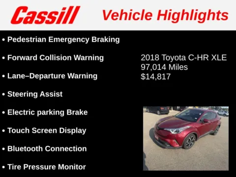Another view of 2018 Toyota C-HR XLE for sale in Cedar Rapids, IA at Cassill Motors