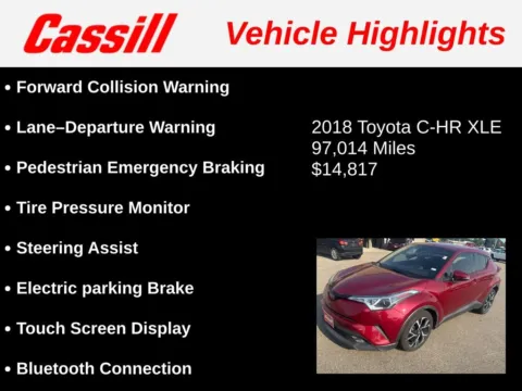 Another view of 2018 Toyota C-HR XLE for sale in Cedar Rapids, IA at Cassill Motors