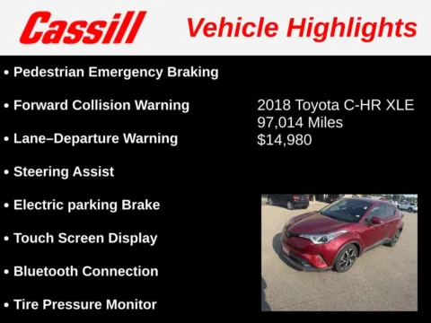 Another view of 2018 Toyota C-HR XLE for sale in Cedar Rapids, IA at Cassill Motors