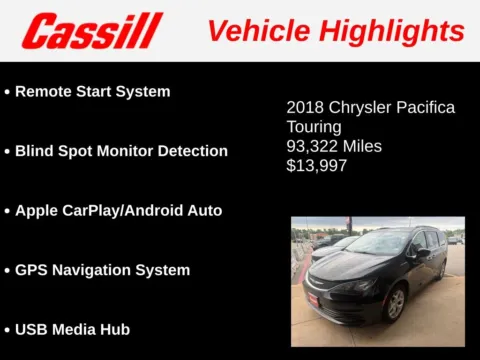 Another view of 2018 Chrysler Pacifica Touring for sale in Cedar Rapids, IA at Cassill Motors