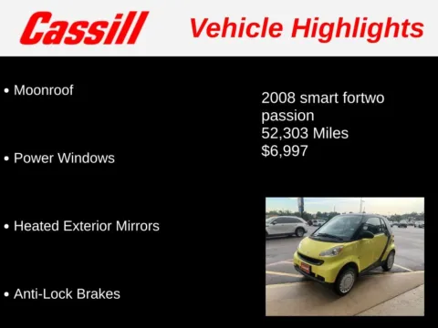 Another view of 2008 smart Fortwo Passion for sale in Cedar Rapids, IA at Cassill Motors