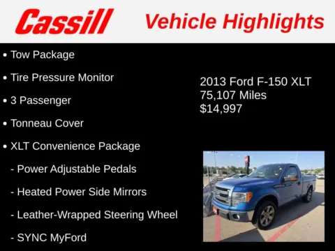Another view of 2013 Ford F-150 XLT for sale in Cedar Rapids, IA at Cassill Motors