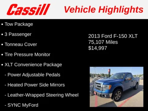 Another view of 2013 Ford F-150 XLT for sale in Cedar Rapids, IA at Cassill Motors