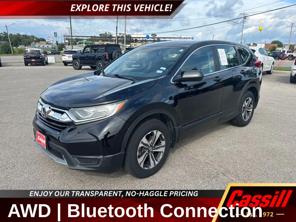 Black 2019 Honda CR-V LX for sale in Cedar Rapids, IA