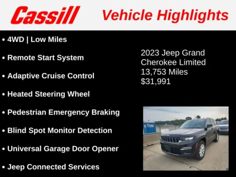 Another view of 2023 Jeep Grand Cherokee Limited for sale in Cedar Rapids, IA at Cassill Motors