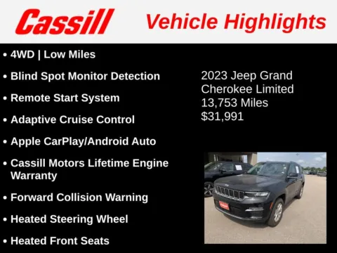 Another view of 2023 Jeep Grand Cherokee Limited for sale in Cedar Rapids, IA at Cassill Motors