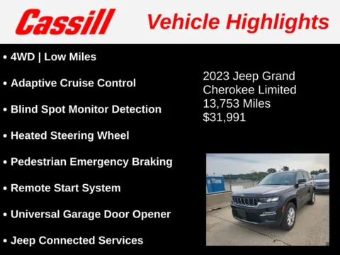 Another view of 2023 Jeep Grand Cherokee Limited for sale in Cedar Rapids, IA at Cassill Motors