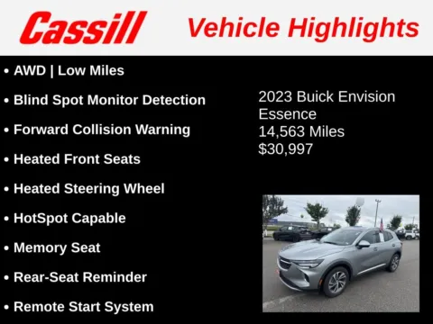 Another view of 2023 Buick Envision Essence for sale in Cedar Rapids, IA at Cassill Motors