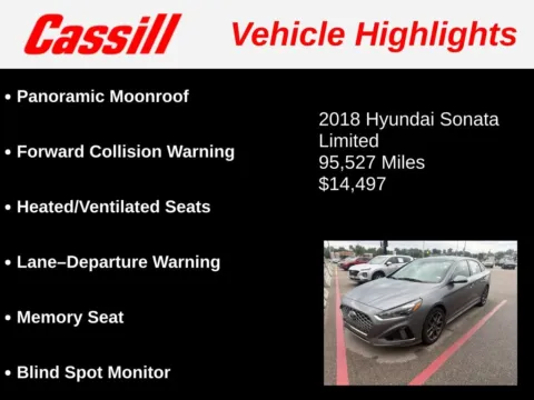 Another view of 2018 Hyundai Sonata Limited 2.0T+ for sale in Cedar Rapids, IA at Cassill Motors