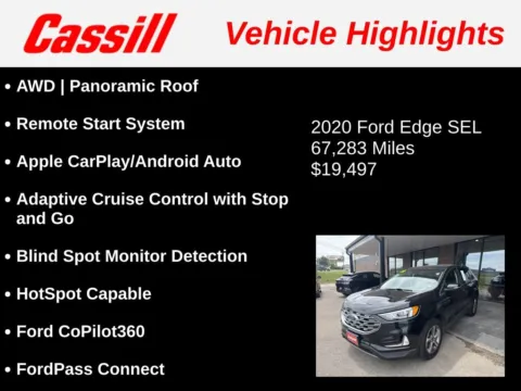 Another view of 2020 Ford Edge SEL for sale in Cedar Rapids, IA at Cassill Motors