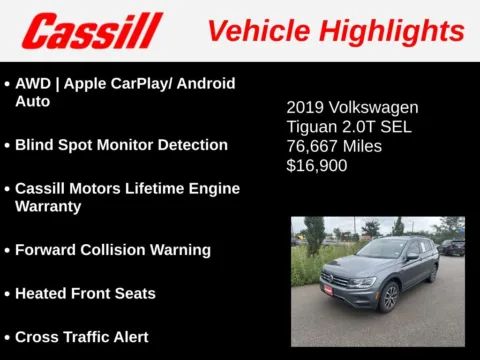 Another view of 2019 Volkswagen Tiguan 2.0T SEL for sale in Cedar Rapids, IA at Cassill Motors