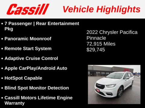 Another view of 2022 Chrysler Pacifica Pinnacle for sale in Cedar Rapids, IA at Cassill Motors