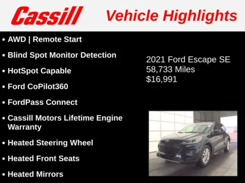 Another view of 2021 Ford Escape SE for sale in Cedar Rapids, IA at Cassill Motors
