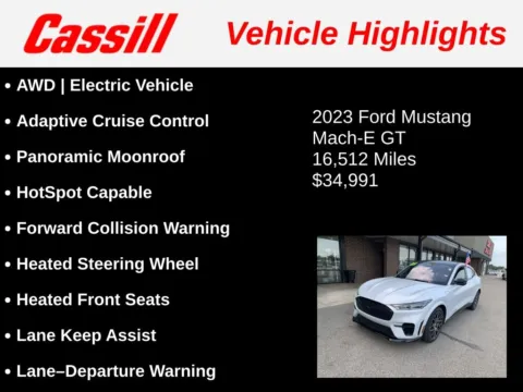 Another view of 2023 Ford Mustang Mach-E GT for sale in Cedar Rapids, IA at Cassill Motors