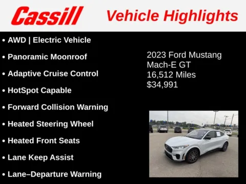 Another view of 2023 Ford Mustang Mach-E GT for sale in Cedar Rapids, IA at Cassill Motors
