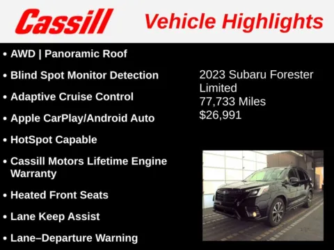 Another view of 2023 Subaru Forester Limited for sale in Cedar Rapids, IA at Cassill Motors